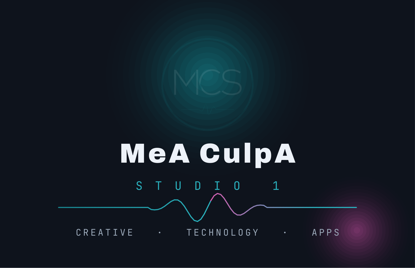 Επαγγελματική κάρτα MeA CulpA Studio 1 — μπροστινή όψη